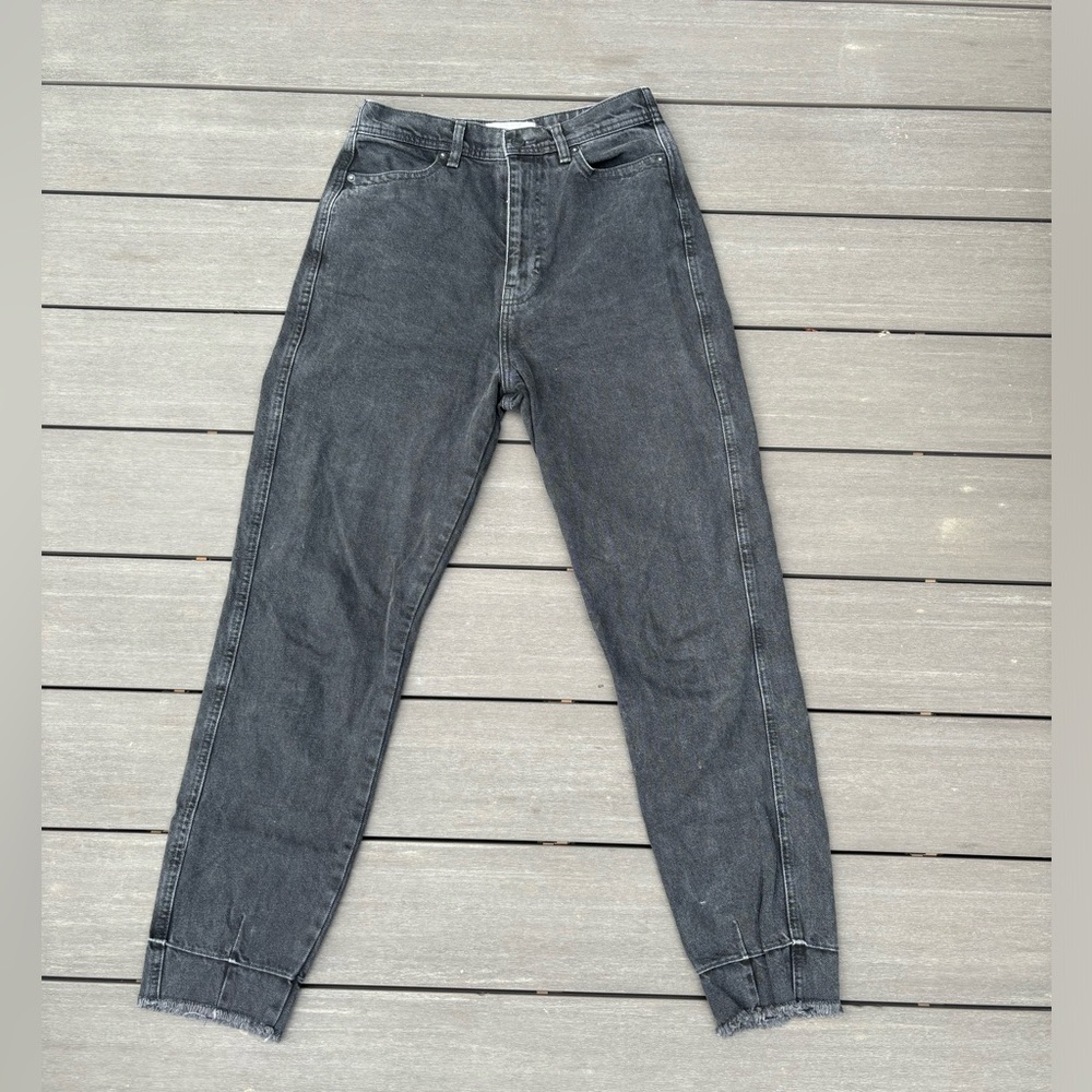 Free People Black Baggy Boyfriend Jean